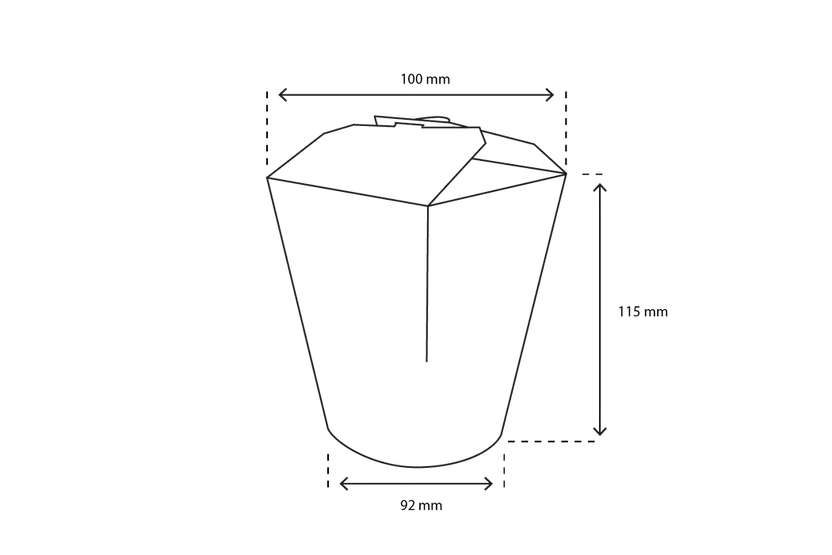 cornet-de-pates-en-kraft-32oz-950ml-500pcs-dimension.webp