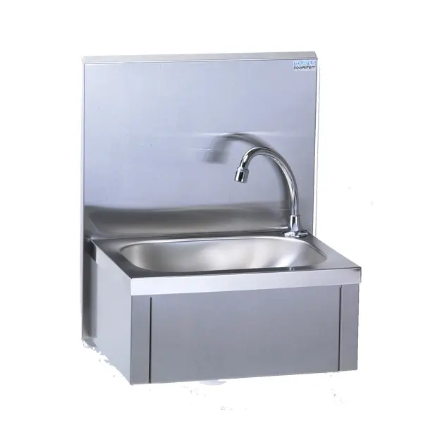 Handwasbak GC met achterboord hoogte 355 mm, zonder dispenser afmetingen 440 x 335 mm hoogte 540 mm achterboord gedemonteerd geleverd 806382