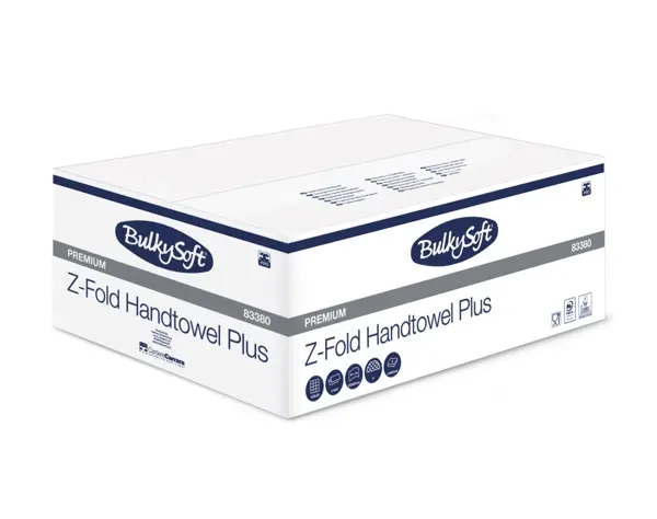 Papier Essuie-Mains Zigzag BulkySoft Premium 21,5x24 cm 2 Plis Pliage en Z 83380