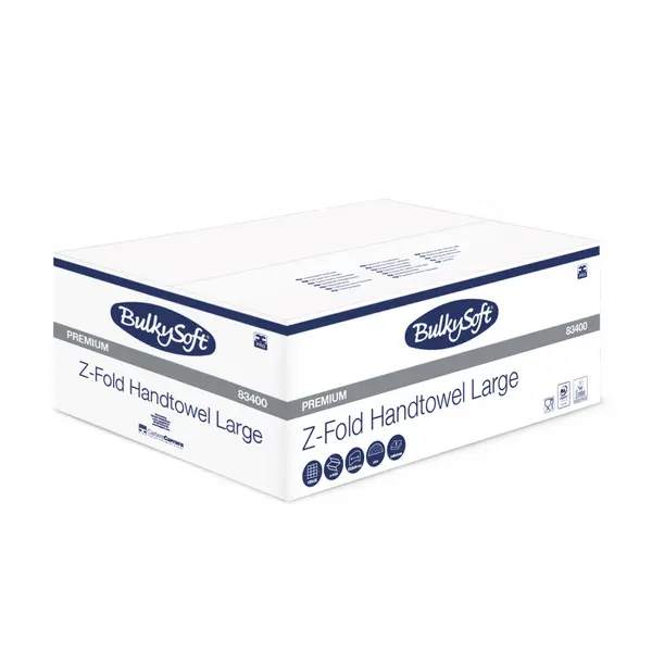 Essuie-Mains Zigzag BulkySoft Premium 23,5×24 cm 2 Plis
