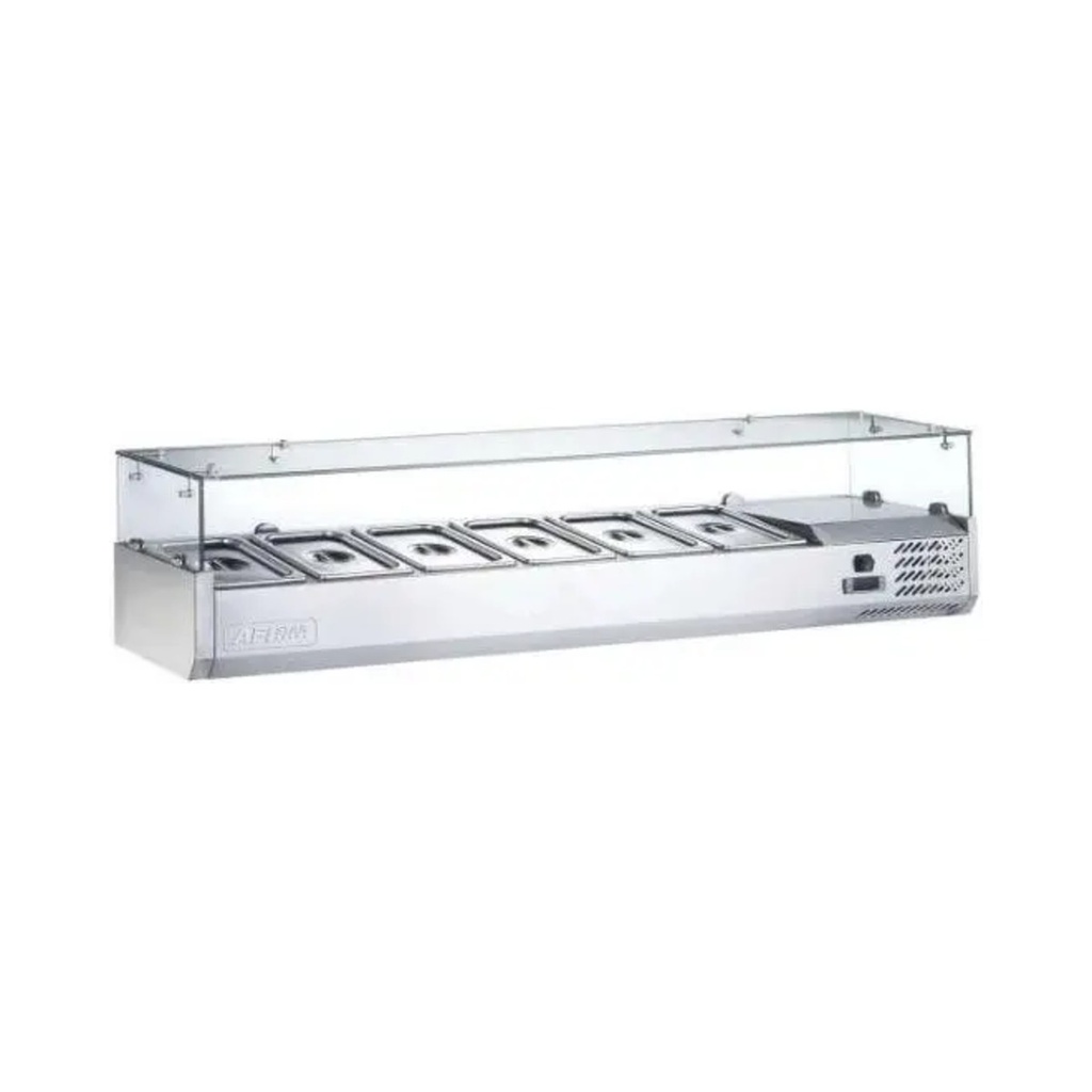 Saladette 6 x GN 1/3 stainless steel