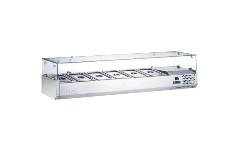 Saladette 6 x GN 1/3 stainless steel