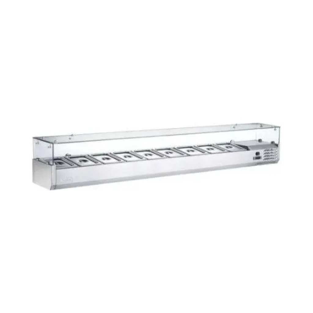 Saladette 9 x GN 1/3 inox