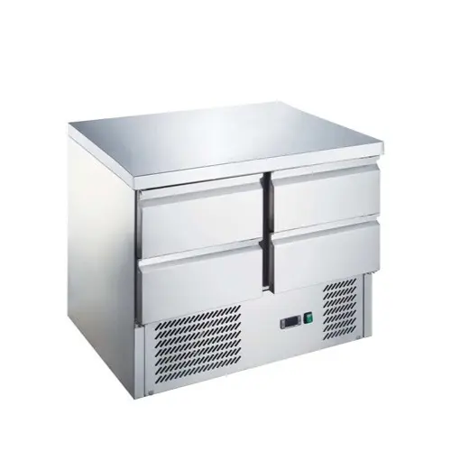 Table réfrigérée inox positive 4 tiroirs