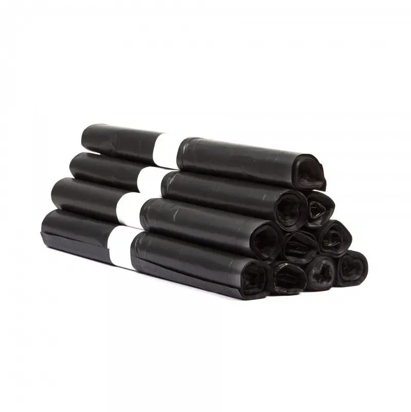 Sacs poubelle noirs PEBD 55 Microns