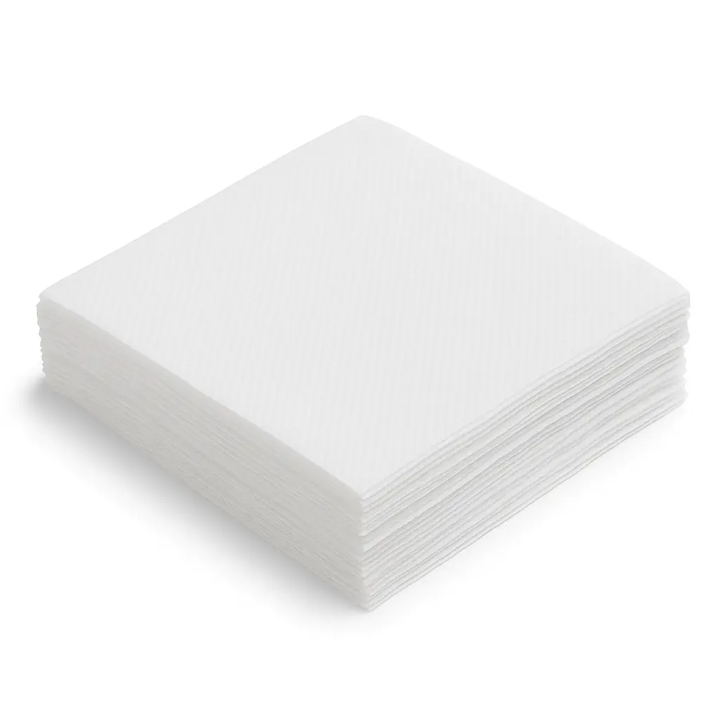Serviettes Blanches 33x33cm 1 pli 10 pack / carton 6kg +/- % Tolerance