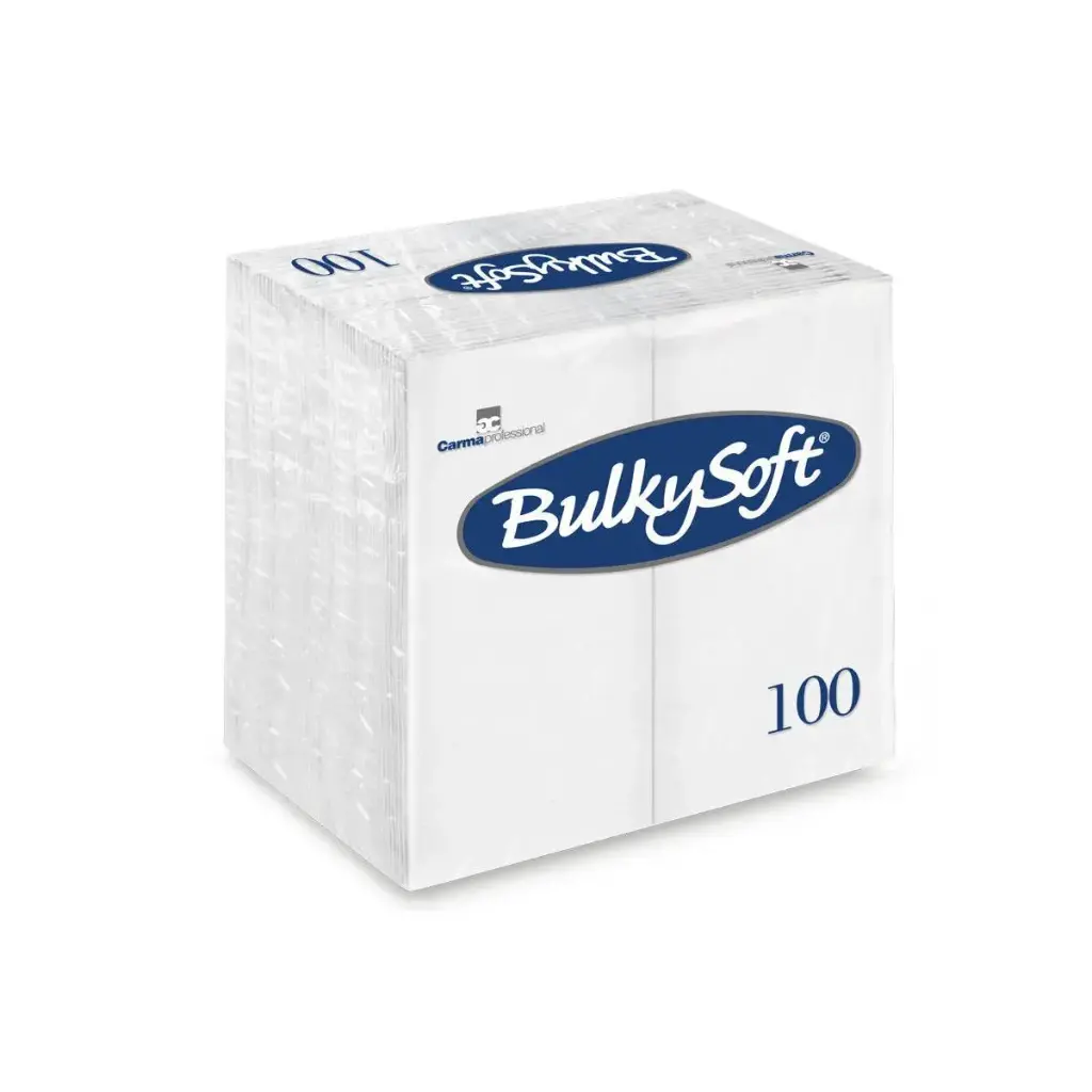 Serviettes BulkySoft White 2-Ply 40x40 cm 1/8 Fold 2000PCS 32042