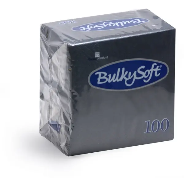 Serviettes BulkySoft® Napkins Noires 2 Plis 24x24 cm 2000PCS 32204