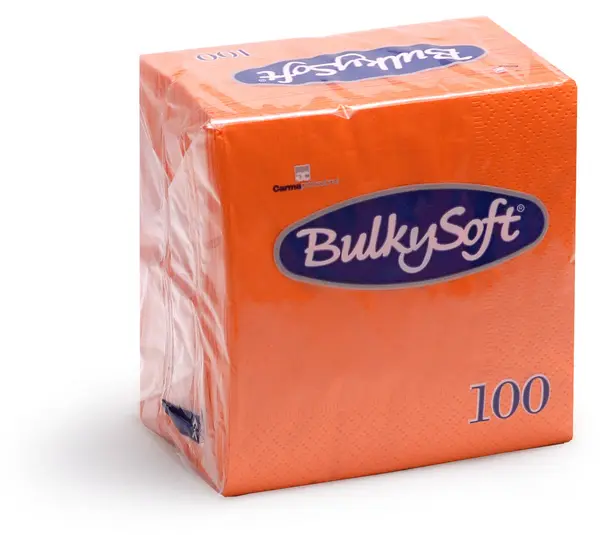 Serviettes BulkySoft® Napkins Orange 2-Ply 24x24 cm 2000PCS 32458