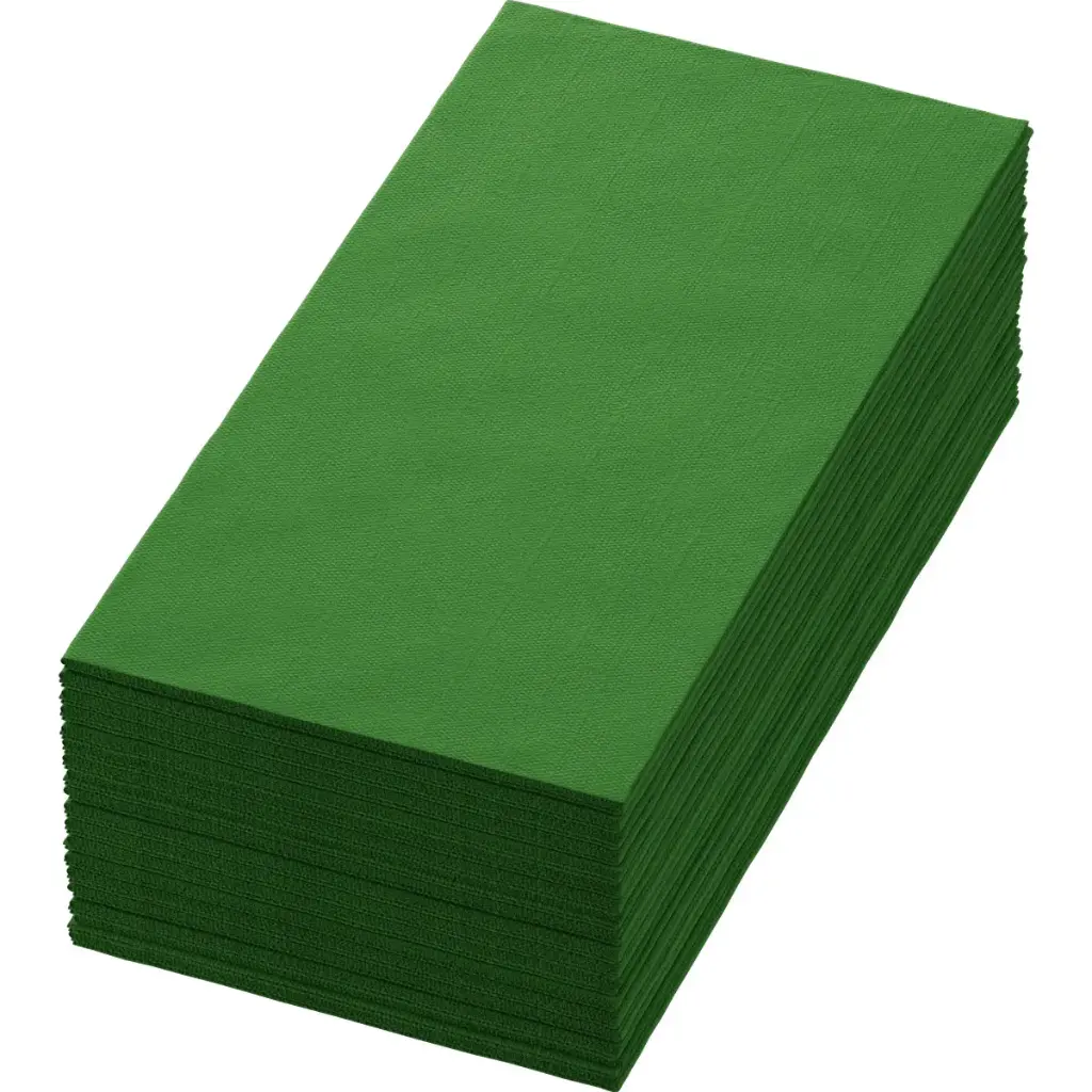 Serviettes Airlaid Bio Dunisoft® 40x40 cm Pliage 1/8 360PCS Leaf Green