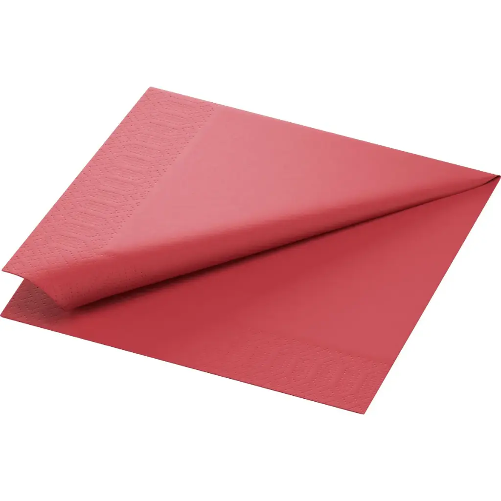 Serviettes Ouate 40x40 cm 2 Plis 1250PCS Bordeaux