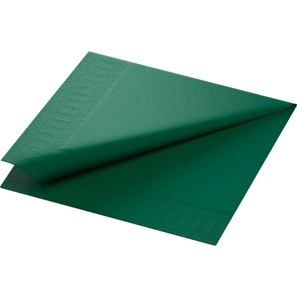 Serviettes Ouate 40x40 cm 3 Plis 1000PCS Dark Green