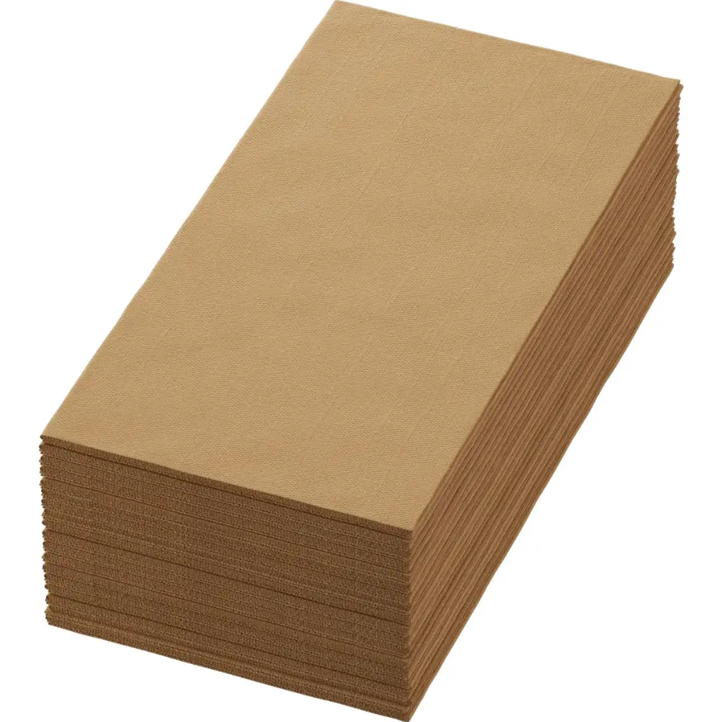 Serviettes Ouate 40x40 cm 3 Plis Pliage 1/8 1250PCS Eco Brown