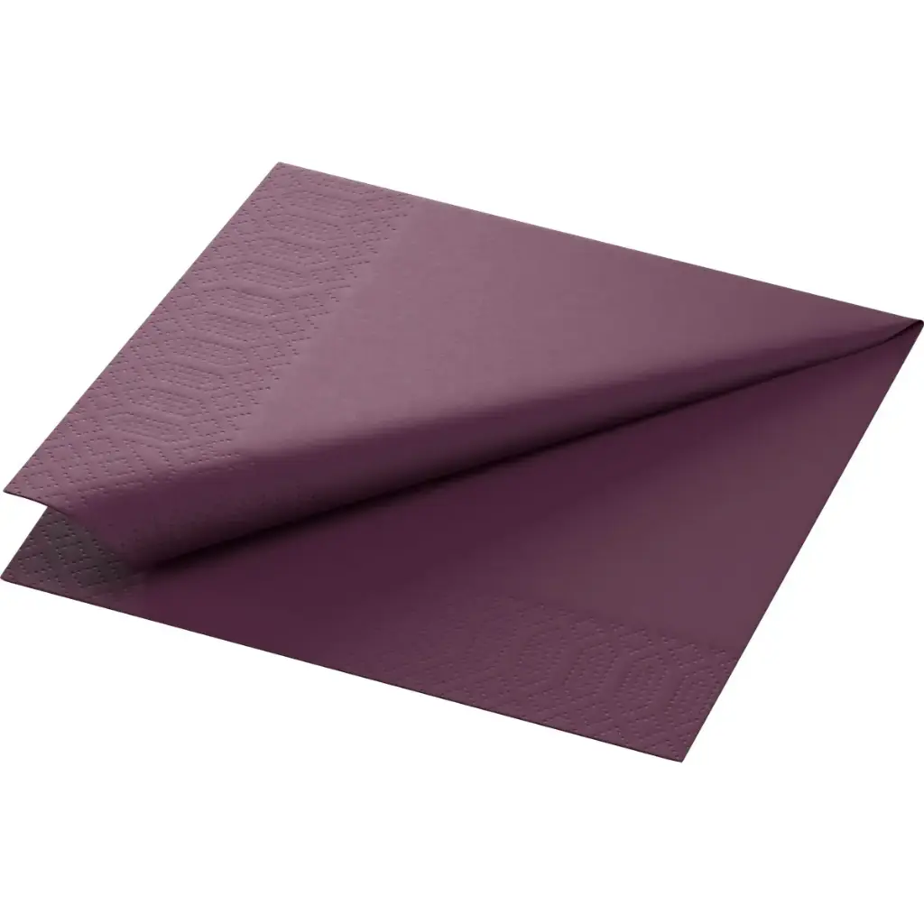 Serviettes Ouate 33x33 cm 3 Plis 1000PCS Prune