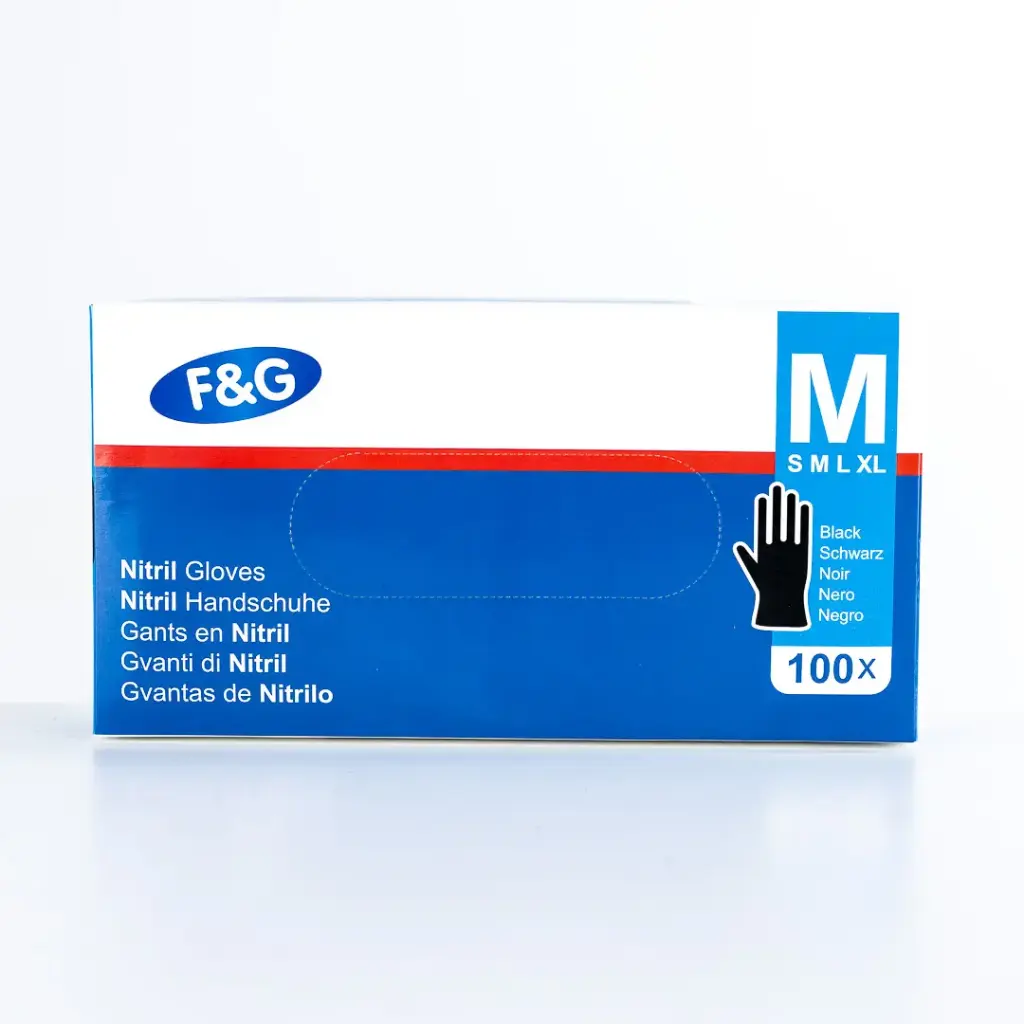 Nitrile Glove Black M 10 x 100PCS