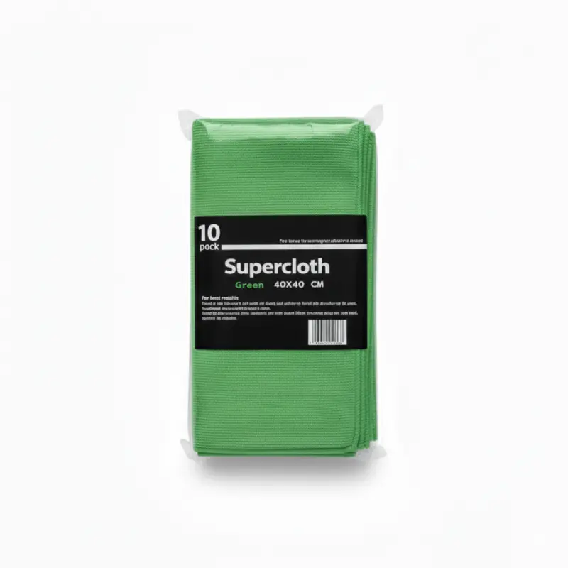 Microfibre Cloth Green 40x40cm 10PCS