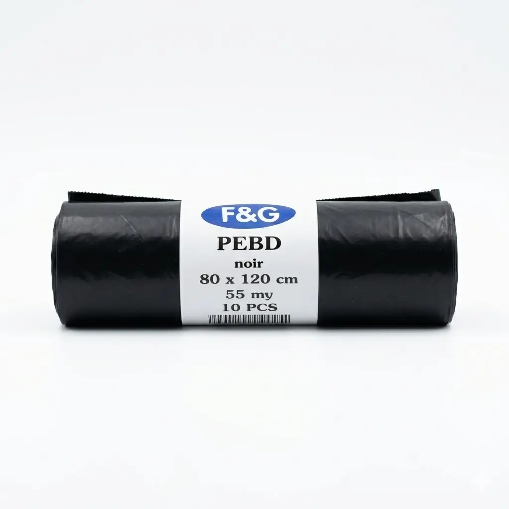 Schwarze Müllsäcke 120L 80x120cm LDPE - 55 Mikron - 100 Stk