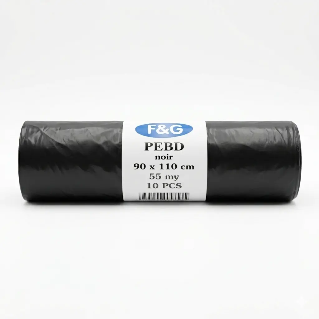 Schwarze Müllsäcke 150L 90x110cm LDPE - 55 Mikron - 100 Stk