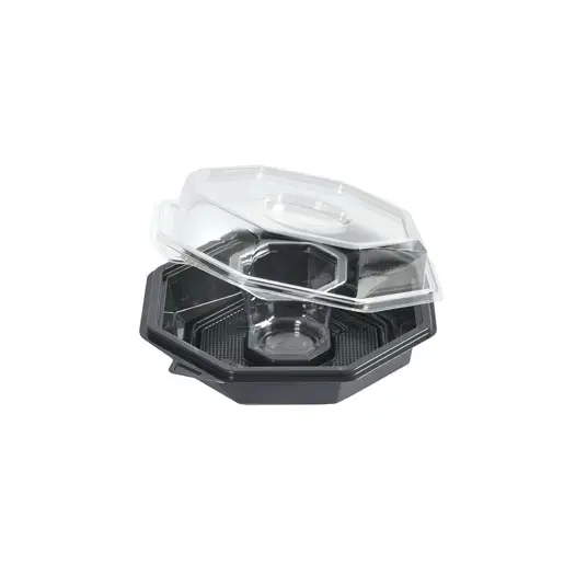 Bakje Octaview Duni 410 ml met Sauspot Grijs 1 Vak 420 stuks
