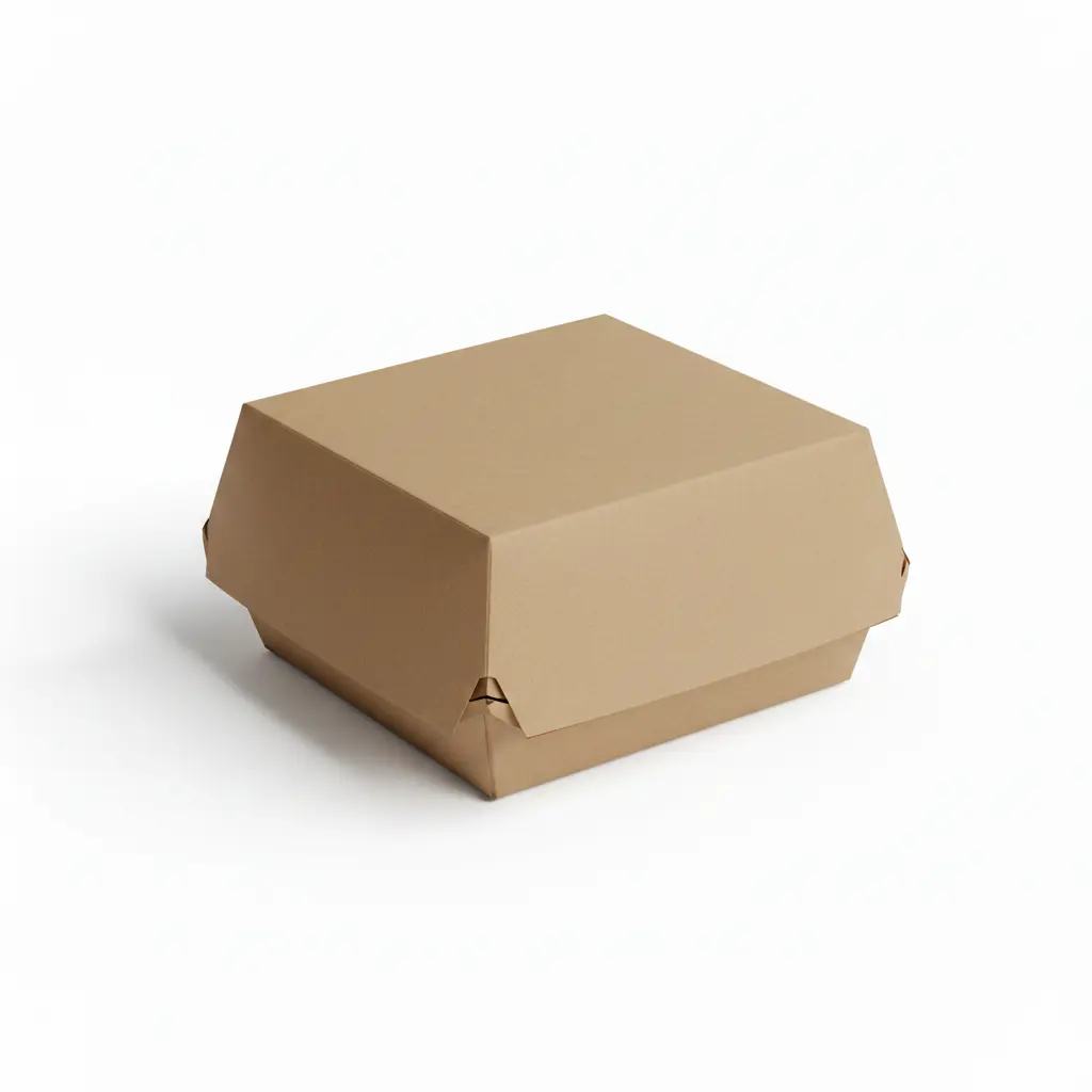 Hamburger-Box Kraft 11.5x11.5x8cm 4X100pcs