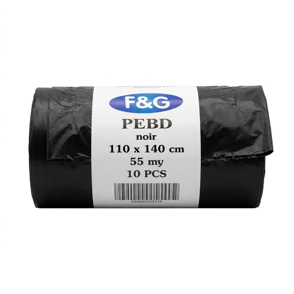Black bin bags 240L 110x140cm LDPE - 55 Microns - 100PCS