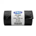 Zwarte vuilniszakken 240L 110x140cm LDPE - 55 Microns - 100PCS