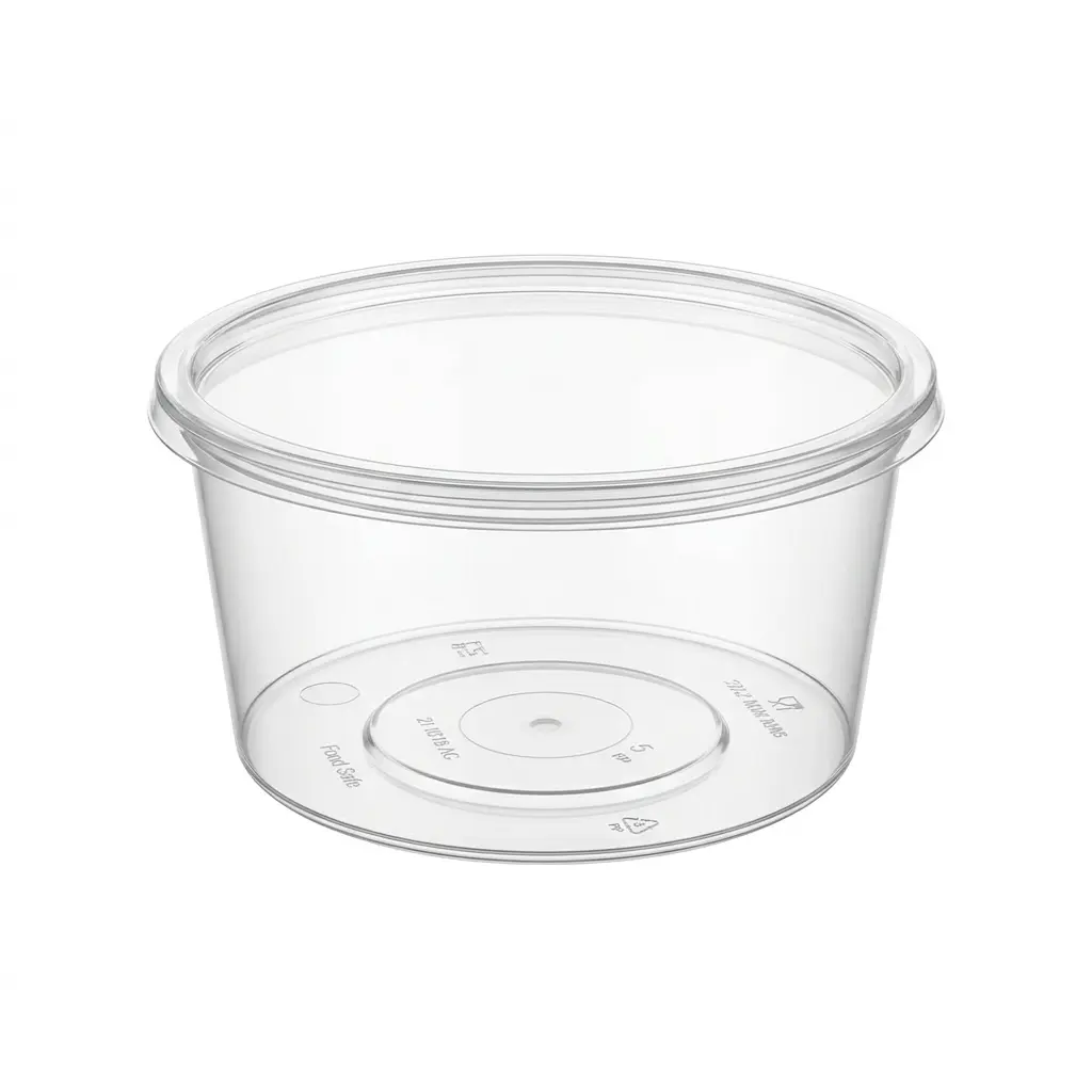 Pots à soupe ronds transparents PP - 750cc - 20x25pcs