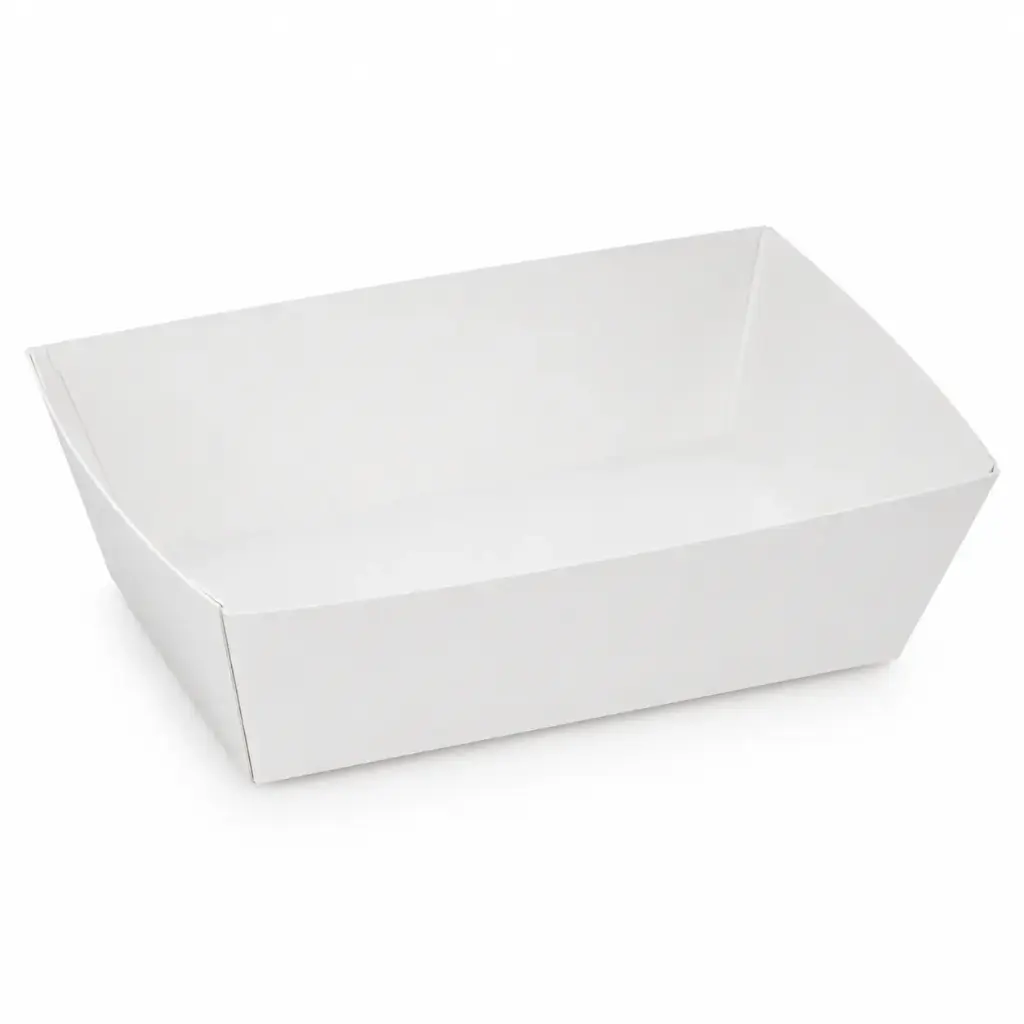 Barquettes à frites Carton Blanc C93 – 150×90×54 mm – 250 pièces