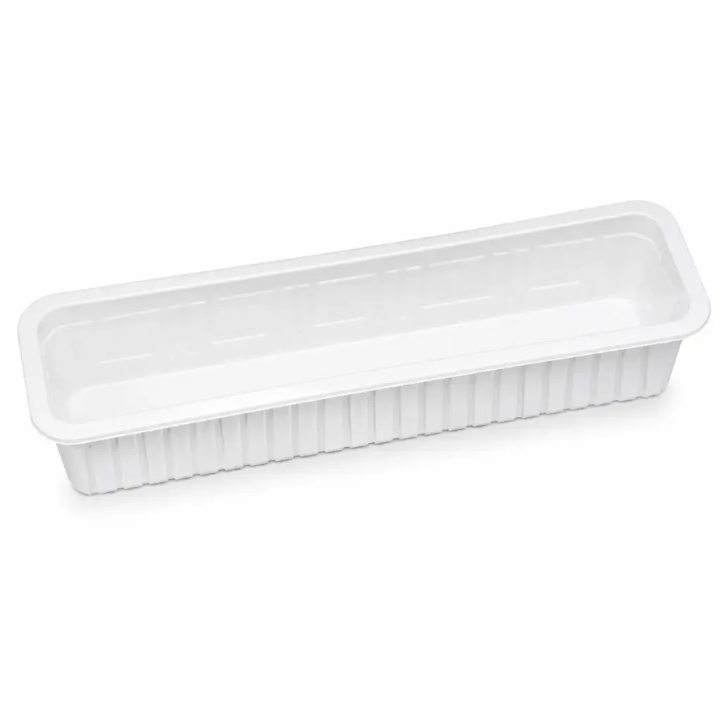 Barquette blanche A8 288 × 78 × 36 mm – 500 pièces