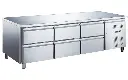Table réfrigérée inox positive 6 tiroirs