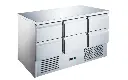 Table réfrigérée inox positive 6 tiroirs