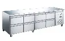 Table réfrigérée inox positive 8 tiroirs