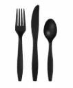 Couteaux noirs réutilisables PP 20x50pcs