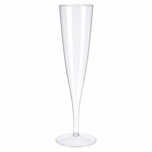 Flûte à champagne réutilisable transparente 12/15 cl – 100 pièces